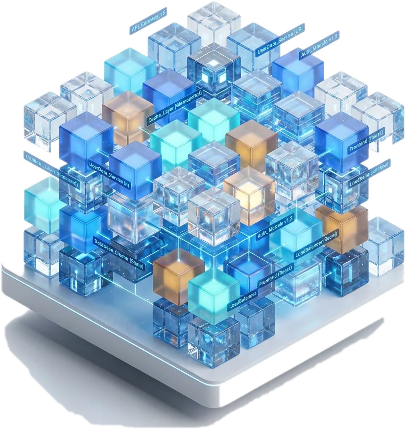 Custom Software Modular Architecture Mockup