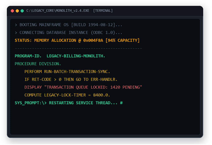 Legacy Monolithic System