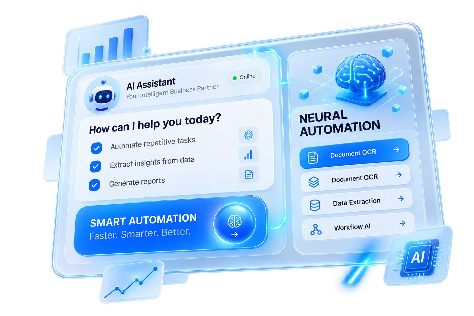 AI-Powered Automation Interface Mockup